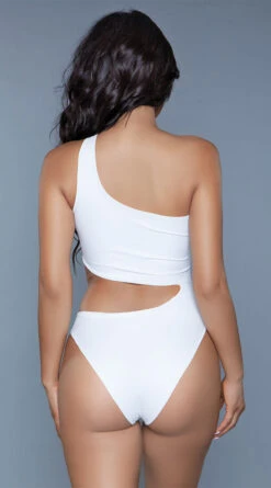 Be Wicked Quinn One Shoulder One Piece -Bikini Essence Sales Store BW 1976 white back 2020JUN23576