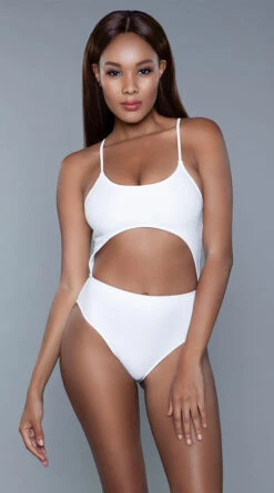 Be Wicked Alina One Piece Swimsuit -Bikini Essence Sales Store BW 1978 white front 2020JUN23576