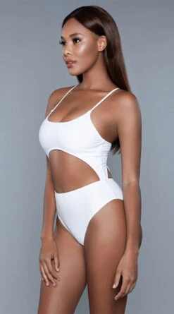 Be Wicked Alina One Piece Swimsuit -Bikini Essence Sales Store BW 1978 white side 2020JUN23576
