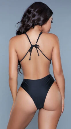 Be Wicked Trinity Tie One Piece Swimsuit -Bikini Essence Sales Store BW 1979 black back 2020JUN23576