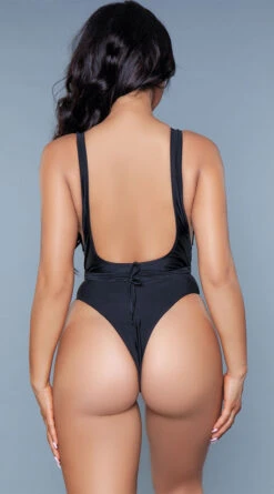 Be Wicked Makayla One Piece Swimsuit -Bikini Essence Sales Store BW 1982 black back 2020JUN23576