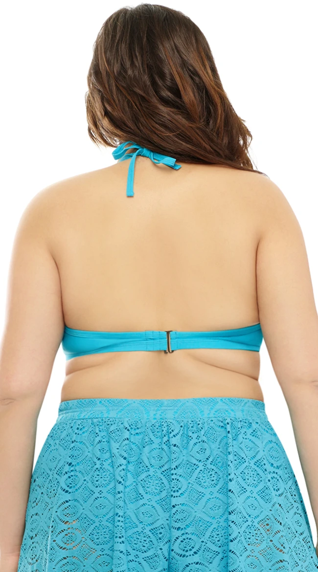 Plus Size High Neck Crochet Bikini Top 4 Plus Size High Neck Crochet Bikini Top - Image 2