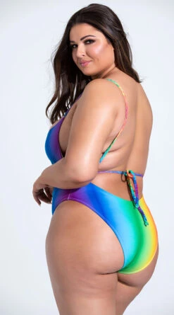 Plus Size Right On Rainbow One Piece Swimsuit 7 Plus Size Right On Rainbow One Piece Swimsuit -Bikini Essence Sales Store ES 6622X RNBW 10 YANDY PS03242021