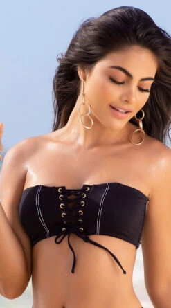 Yandy Trident Hotel Strapless Bikini Top -Bikini Essence Sales Store EY 4072T TOP 11 black 2019SWIM Divide