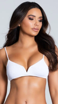 Yandy Salty Senorita String Bikini Top -Bikini Essence Sales Store EY 4116T TOP WHITE PS01282020 2