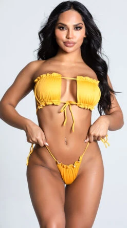 Yandy Stay Current Bikini Bottom -Bikini Essence Sales Store EY 4208T 4208B YELLOW 2 PS12172020