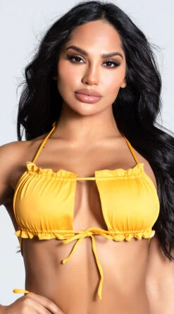Yandy Stay Current Halter Bandeau Top -Bikini Essence Sales Store EY 4208T TOP YELLOW 13 PS12172020