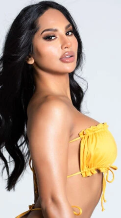 Yandy Stay Current Halter Bandeau Top -Bikini Essence Sales Store EY 4208T TOP YELLOW 7 PS12172020