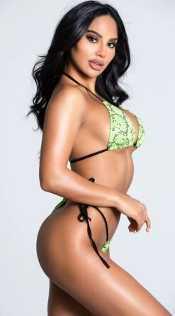 Yandy Snake It Til You Make It Bikini Bottom -Bikini Essence Sales Store EY 4210T 4210B GREEN 6 PS12172020