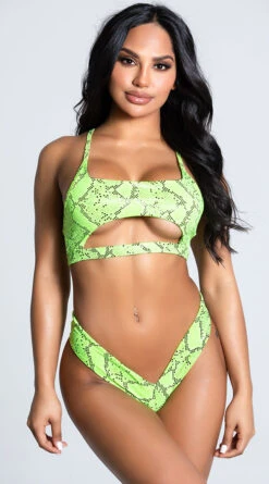 Yandy Craving Cobra Bikini Bottom -Bikini Essence Sales Store EY 4214T 4214B GREEN 1 PS12172020