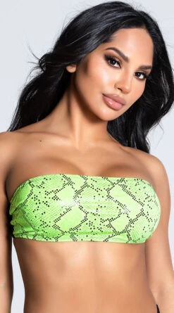 Yandy Snake Around Bandeau Top -Bikini Essence Sales Store EY 4216T TOP GREEN 12 PS12172020