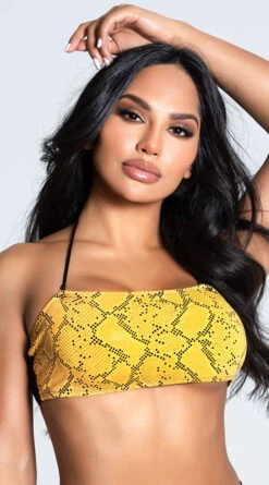 Yandy Snake Around Bandeau Top -Bikini Essence Sales Store EY 4216T TOP YELLOW 3 UPDATED PS12172020