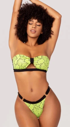 Yandy Snake Charmer Bikini Bottom -Bikini Essence Sales Store EY 4218T EY 4218B YANDY SNAKE BIKINI SWIMSUIT GREEN 20