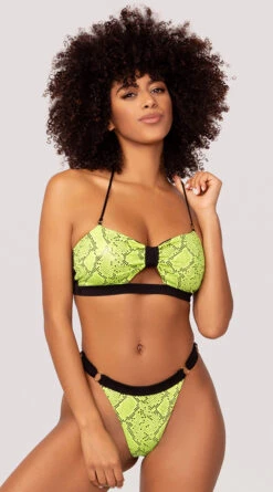 Yandy Snake Charmer Bandeau Top -Bikini Essence Sales Store EY 4218T EY 4218B YANDY SNAKE BIKINI SWIMSUIT GREEN 7 1