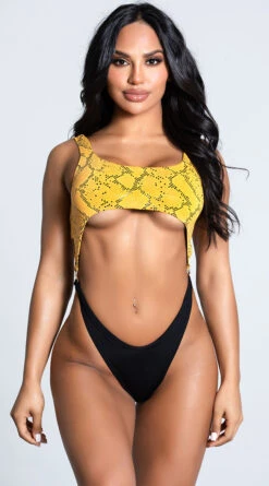 Yandy Serpent In The Sand One Piece Swimsuit -Bikini Essence Sales Store EY 4219 YELLOW 1 UPDATED PS12172020