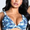 Yandy Dye Hard For Love Triangle Bikini Top -Bikini Essence Sales Store EY 4220T TOP BLUE 3 PS12172020