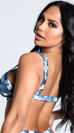 Yandy Dye Hard For Love Triangle Bikini Top -Bikini Essence Sales Store EY 4220T TOP BLUE 9 PS12172020