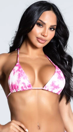Yandy Tempting Tie Dye Bikini Top -Bikini Essence Sales Store EY 4222T TOP PINK 3 PS12172020