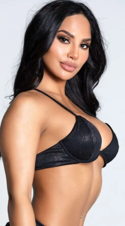 Yandy Metal Heart Bikini Top -Bikini Essence Sales Store EY 4234T TOP BLACK 4 PS12172020