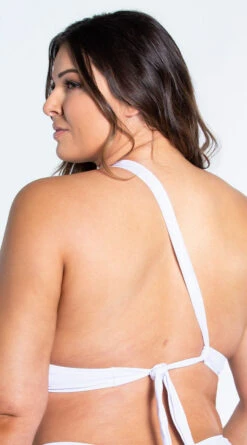 Yandy Plus Size One Shoulder White Basic Bikini Top 13 Yandy Plus Size One Shoulder White Basic Bikini Top -Bikini Essence Sales Store EY 4329TX TOP WHT 8 YANDY PS02172022