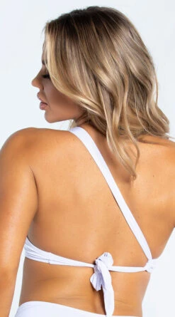 Yandy One Shoulder White Basic Bikini Top 7 Yandy One Shoulder White Basic Bikini Top -Bikini Essence Sales Store EY 4329T TOP WHT 8 YANDY PS02172022 copy