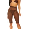 Forplay Take Cover Mesh Biker Shorts -Bikini Essence Sales Store FP 441426 chocolate alt3 lg 2021APR29176