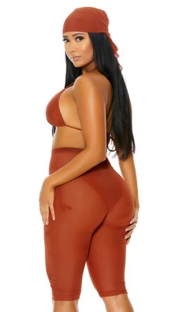 Forplay Take Cover Mesh Biker Shorts -Bikini Essence Sales Store FP 441426 rust alt2 lg 2021APR29176