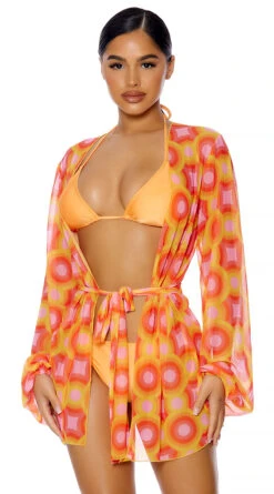 Forplay Cover Me Colorful Mesh Kimono -Bikini Essence Sales Store FP 442313 GRP 1 2022MARCH47755