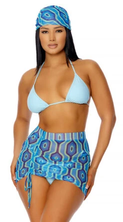 Forplay Covered Up Ruched Aquatic Pool Skirt -Bikini Essence Sales Store FP 442317 ACI 4 2022MARCH47755