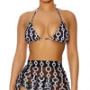 Forplay Covered Up Ruched Mesh Pool Skirt -Bikini Essence Sales Store FP 442317 BLKB 3 2022MARCH47755