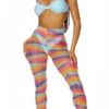 Forplay Got It Covered Rainbow Mesh Pool Leggings -Bikini Essence Sales Store FP 442323 PIT 3 2022MARCH47755