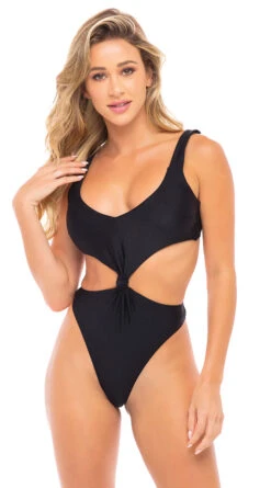 Mykonos He Loves Me Knot One Piece -Bikini Essence Sales Store OL 88 11237 BK FRONT HR 2020JANSWIM18858