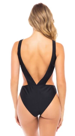 Capri Zipper One Piece -Bikini Essence Sales Store OL 88 11247 BK BACK HR 2020JANSWIM18858