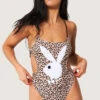 Playboy Leopard Vibes One Piece Swimsuit -Bikini Essence Sales Store PB EY4339 MULTI F 2 2022JUNE48744
